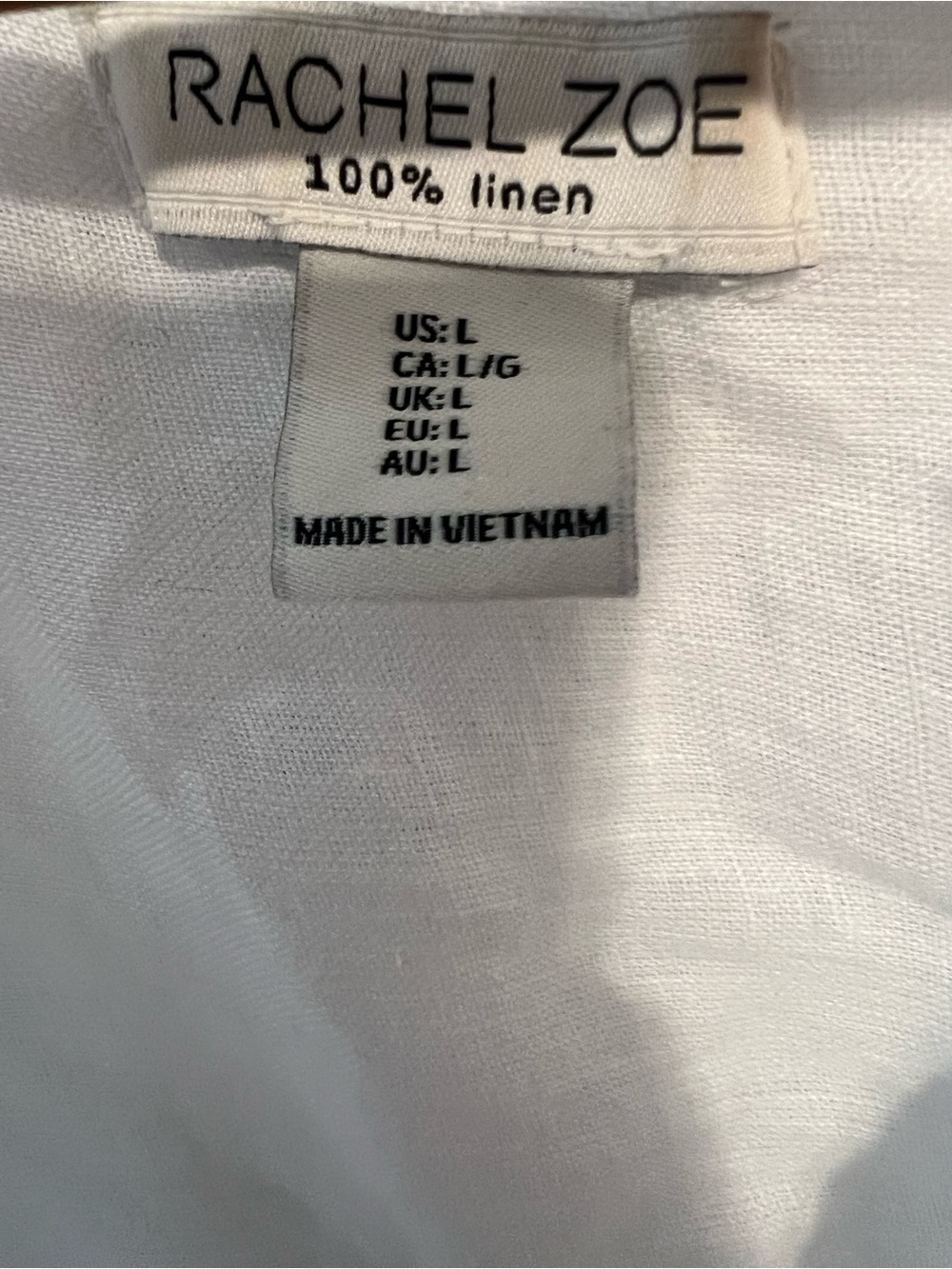Rachel Zoe White Linen Button-Front Pocket Shirt - Picture 2 of 4